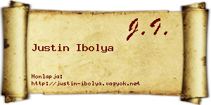 Justin Ibolya névjegykártya